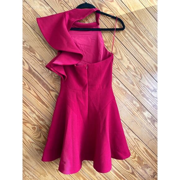 C/MEO Collective One-Shoulder Ruffle Hearts Commands Dress - Picture 3 of 7